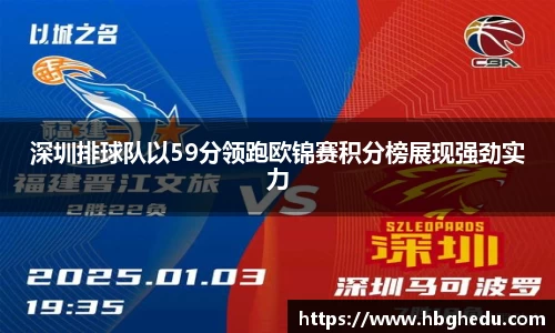 深圳排球队以59分领跑欧锦赛积分榜展现强劲实力